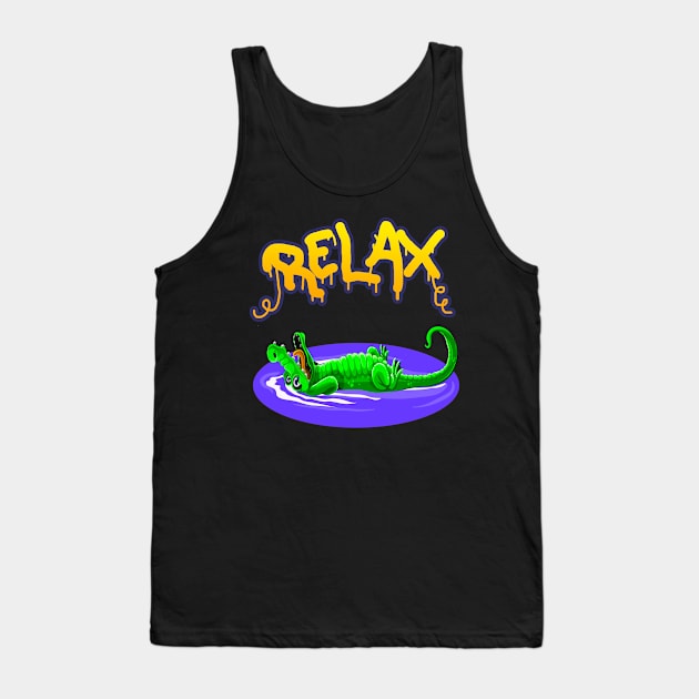 croco relax Tank Top by svksesmatamv